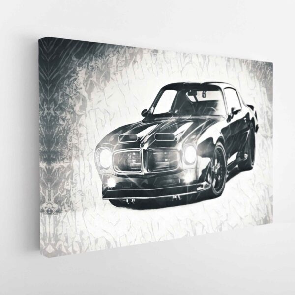 black supercar stretched canvas