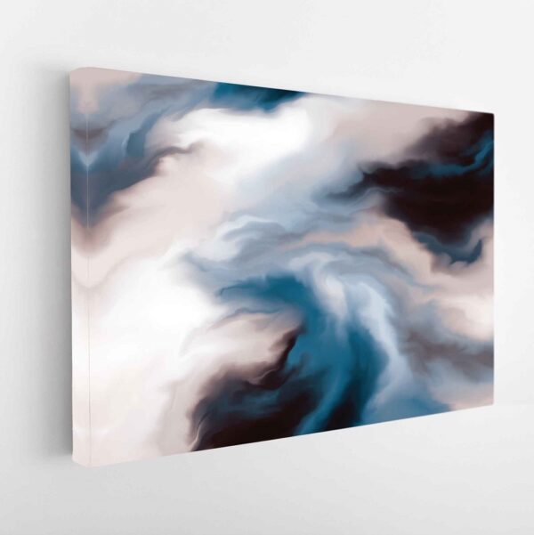 blue clouds stretched canvas