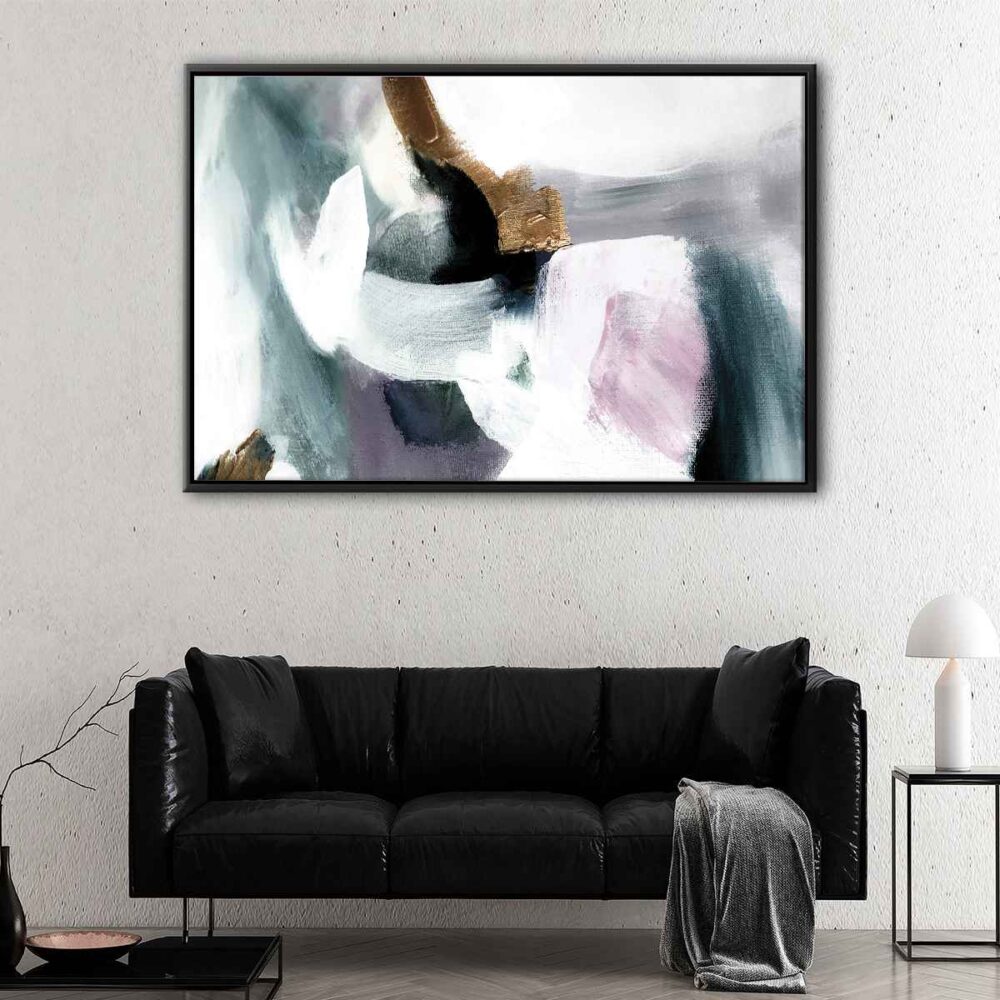 chaos abstract floating frame canvas