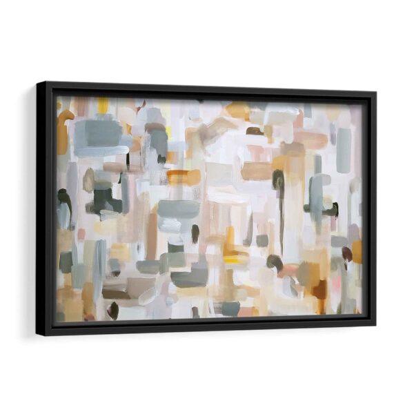 colorful strokes framed canvas black frame