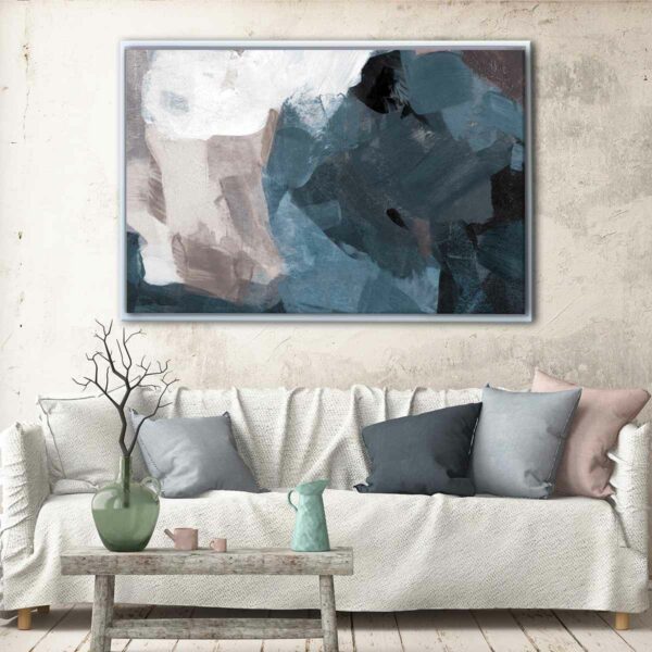 contemporary abstract floating frame canvas