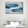 navy blue abstract floating frame canvas