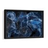 navy blue marble framed canvas black frame