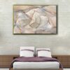 neutral marble floating frame canvas