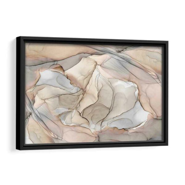 neutral marble framed canvas black frame