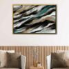 sky waves floating frame canvas