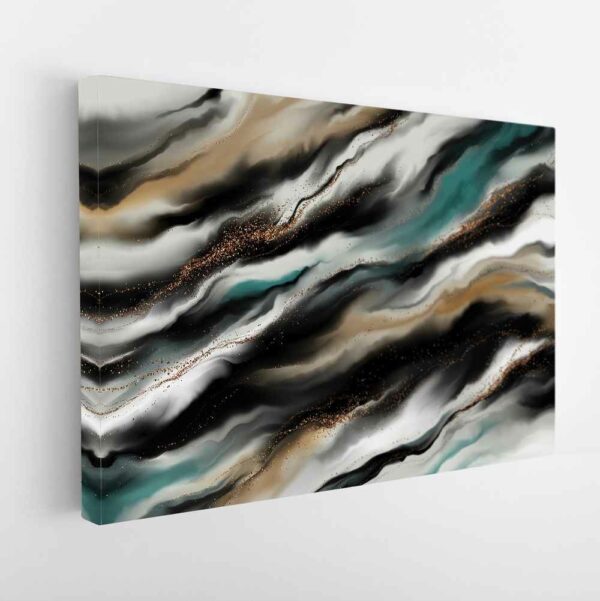 sky waves stretched canvas