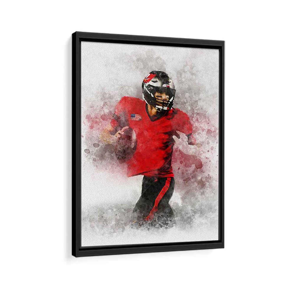 tom brady framed canvas black frame