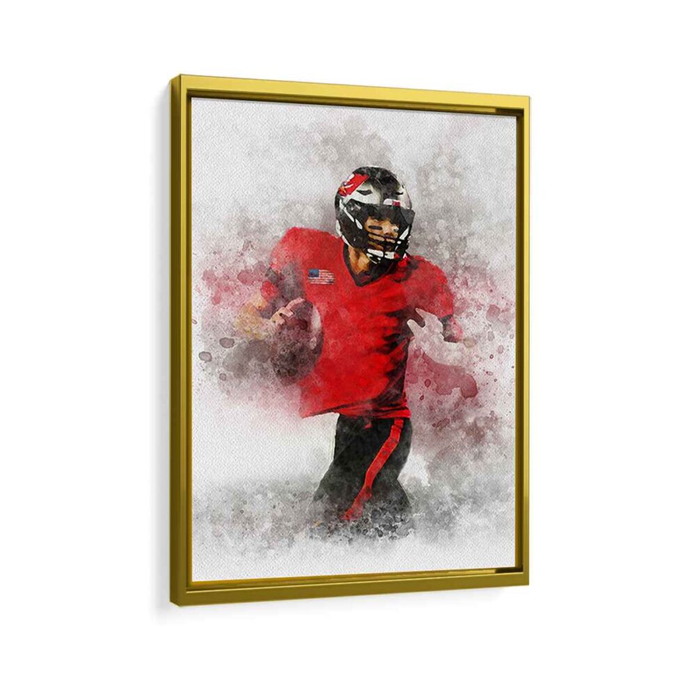 tom brady framed canvas gold frame