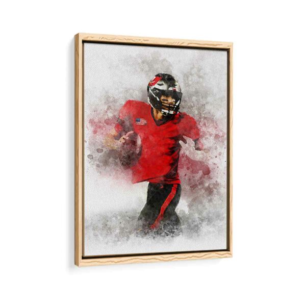 tom brady framed canvas natural beige