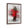 tom brady framed canvas walnut brown