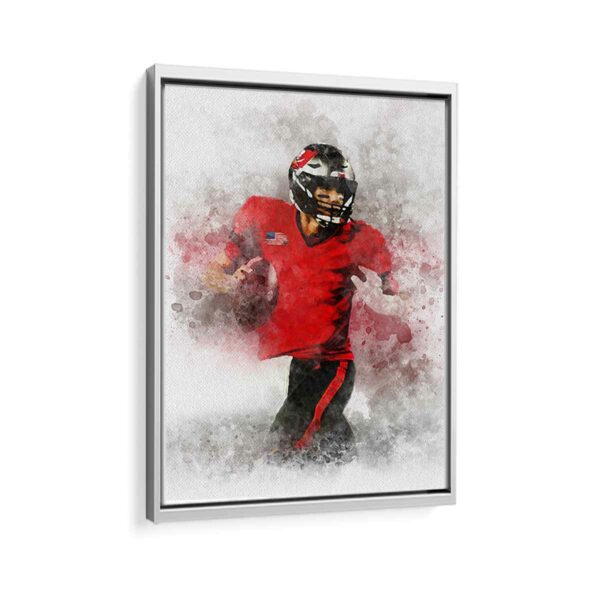 tom brady framed canvas white frame