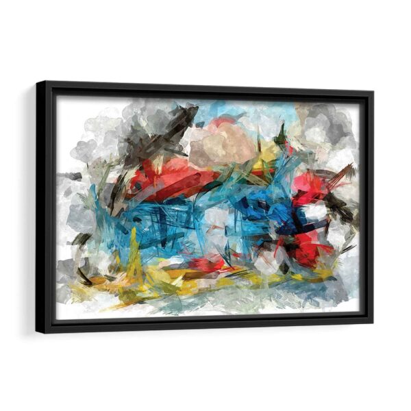 watercolor explosion framed canvas black frame