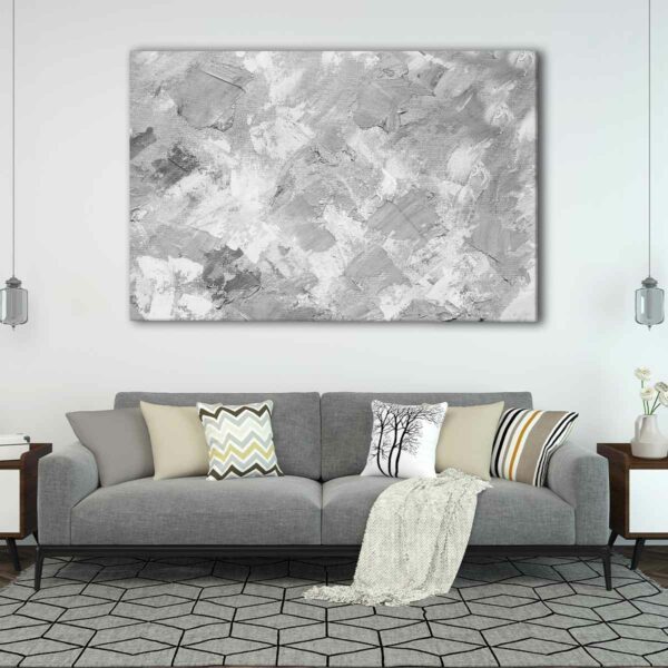 1 panels grey brush strokes canvas art