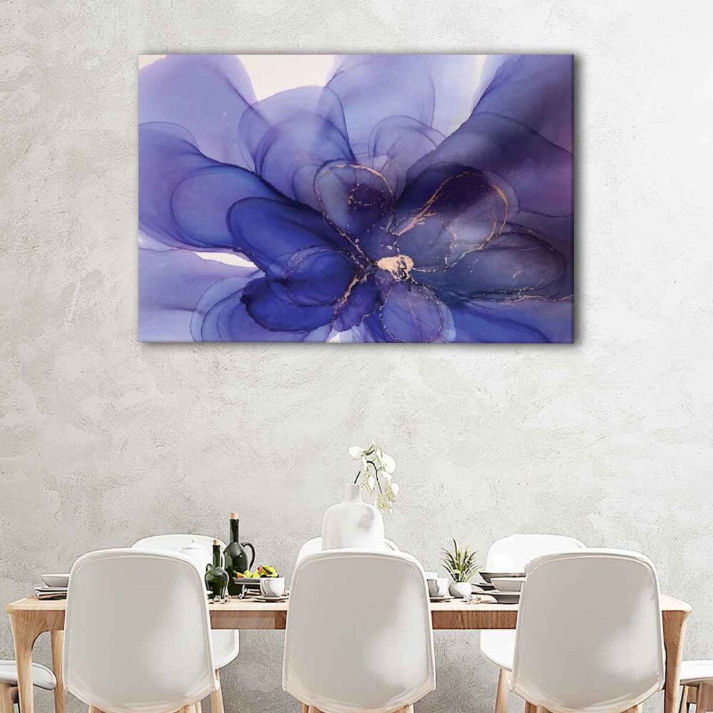 1 panels purple flower abstract canvas art