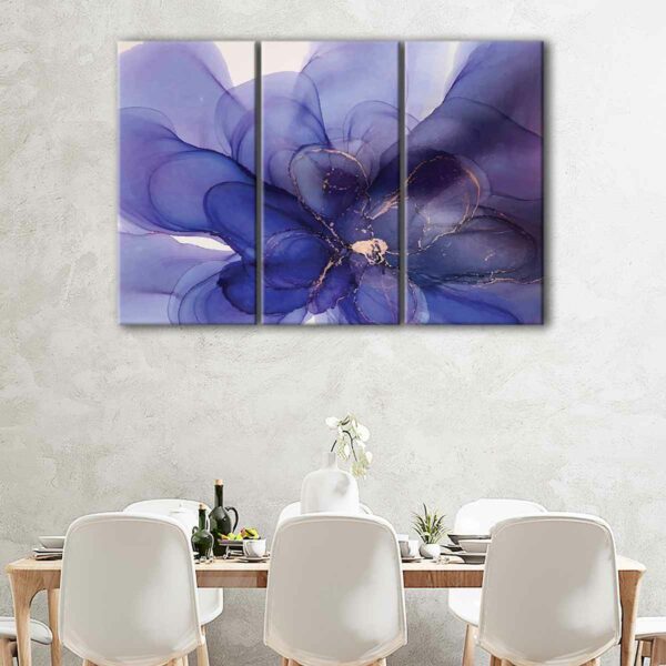 tableau tryptique abstrait de Fleur Violette