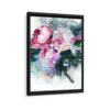 acrylic flowers framed canvas black frame