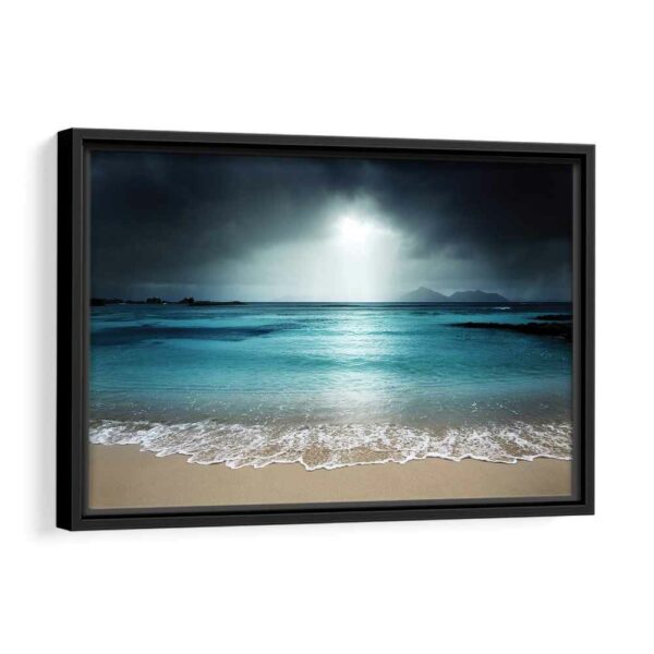 coming storm framed canvas black frame
