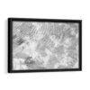 grey brush strokes framed canvas black frame