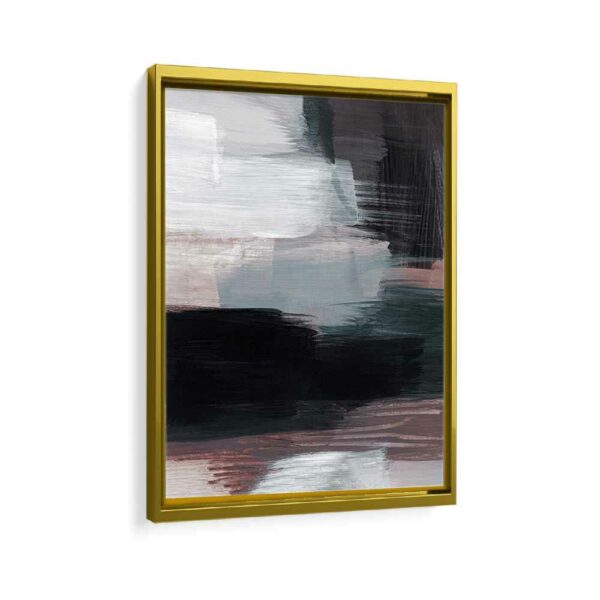 modern abstract framed canvas gold frame