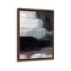 modern abstract framed canvas walnut brown