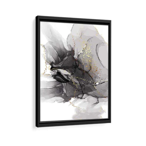 shades of grey framed canvas black frame