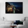 1 panels cinque terre at night canvas art