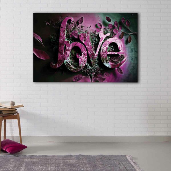 1 panels love calligraphy canvas art