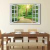 1 panels window to forest canvas art