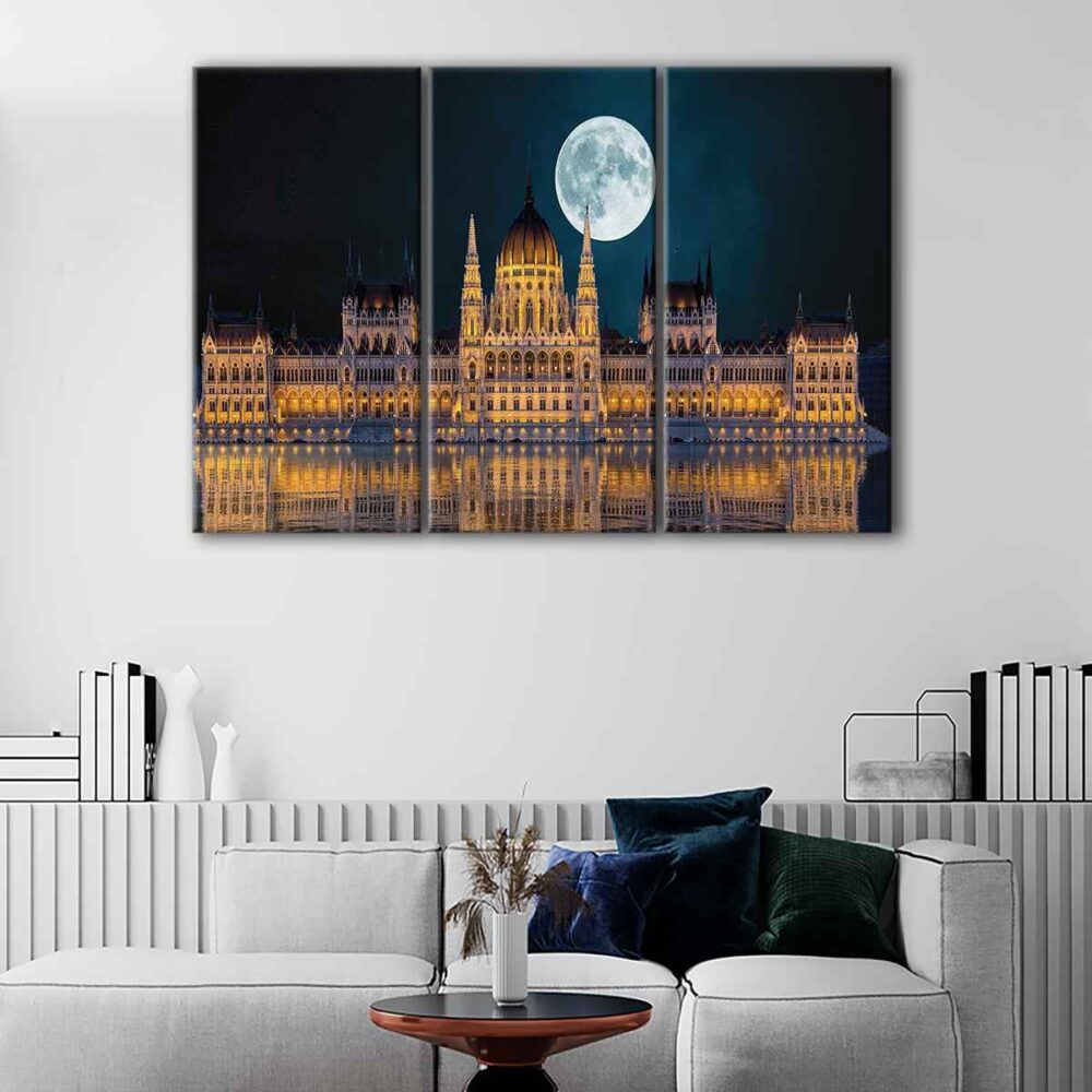 3 panels hungary parliament canvas art