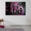 3 panels love calligraphy canvas art