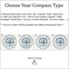 Rustic push pin UK map compass customization