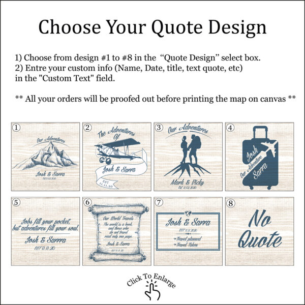 Rustic push pin UK map quote personalization