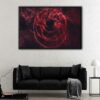 abstract red fractal floating frame canvas