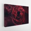 abstract red fractal stretched canvas