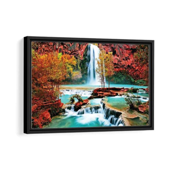 havasu falls framed canvas black frame