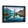 hintersee lake framed canvas black frame