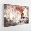 japanese pagoda stretched canvas