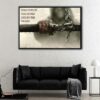 live by the sword floating frame canvas