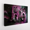 love calligraphy stretched canvas