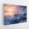 polar bear stretched canvas