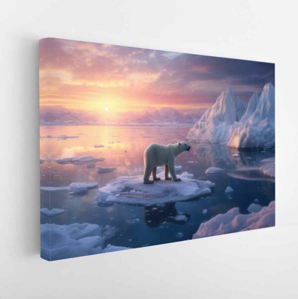 polar bear stretched canvas