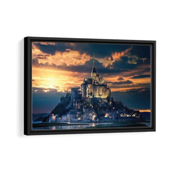 tableau château saint-michel avec cadre noir