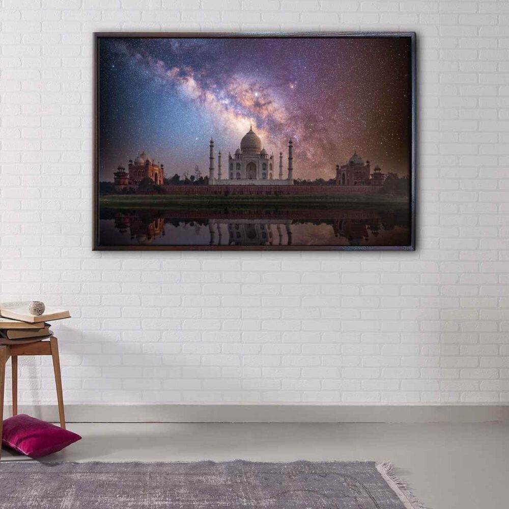 taj mahal floating frame canvas