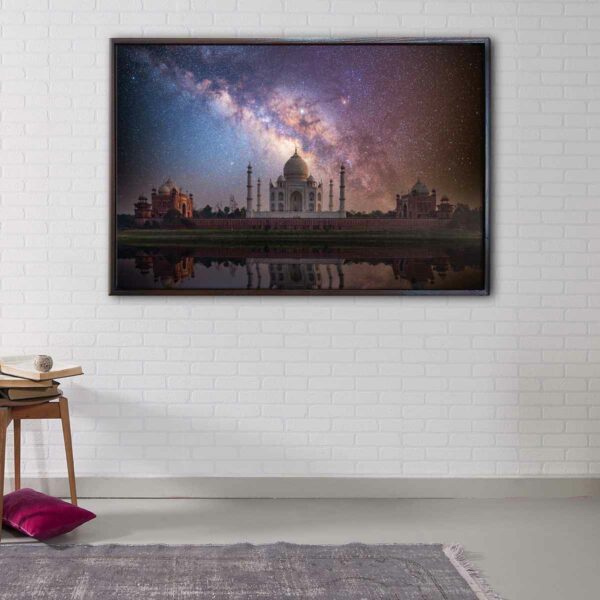 taj mahal floating frame canvas