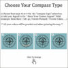 Turquoise push pin UK map compass customization