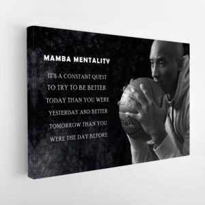 Kobe Bryant Mamba Mentality Wall Art Canvas Art Bay