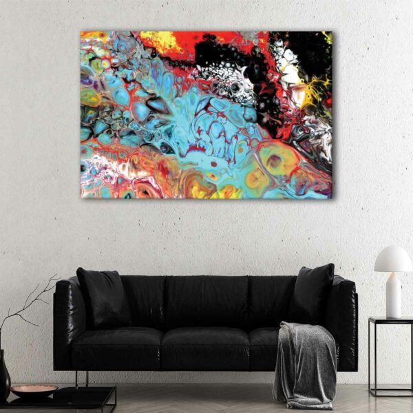 1 panels colorful swirl canvas art