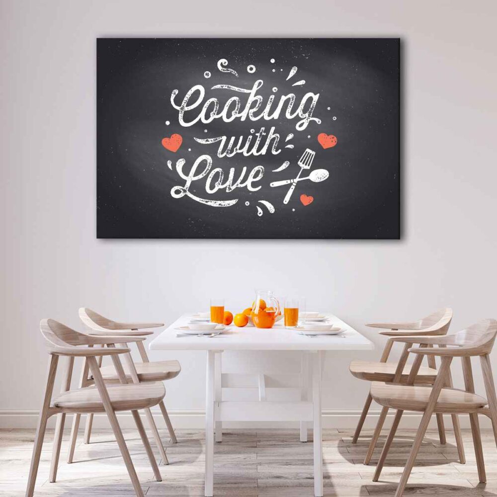 1 panels cooking with love canvas art