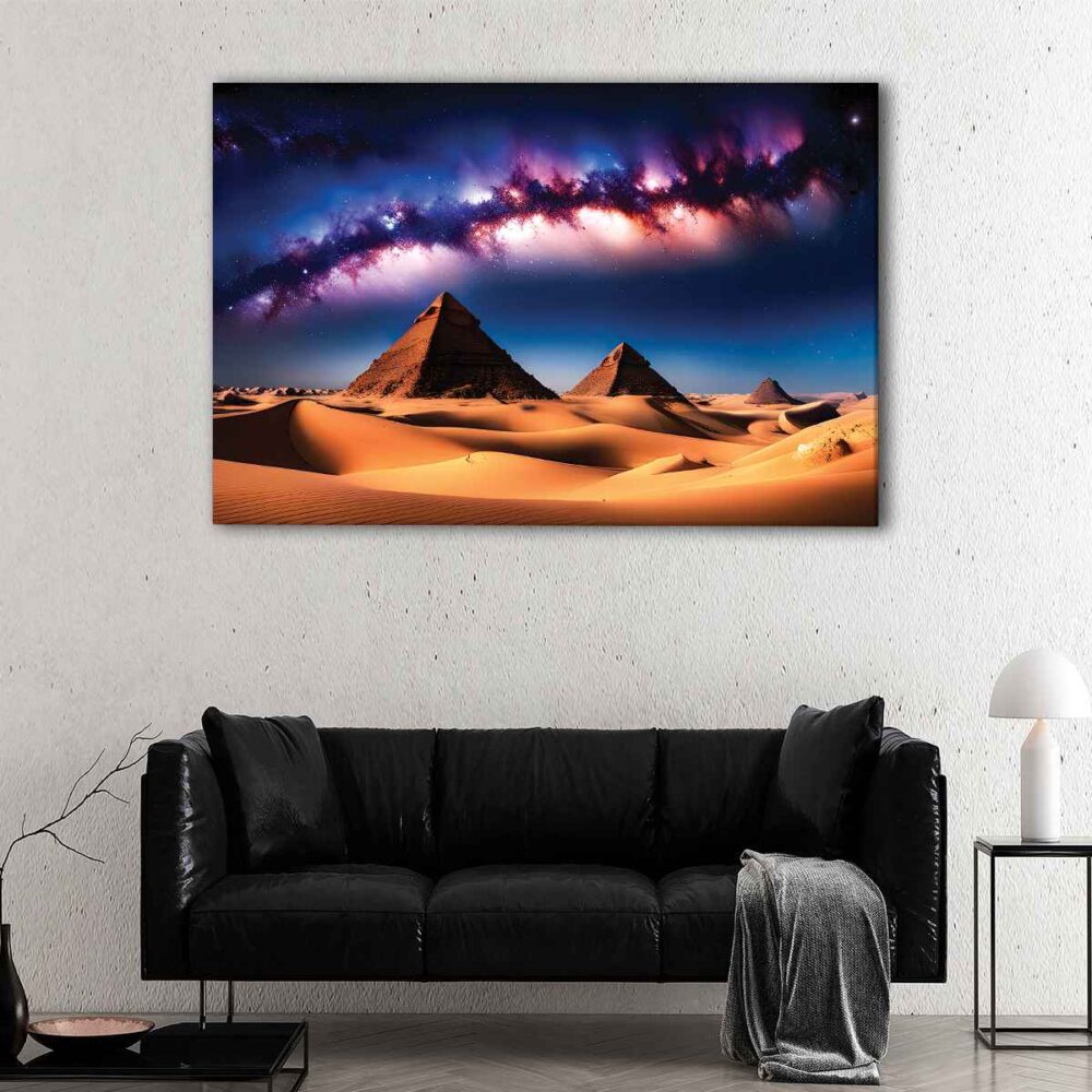 1 panels pyramids in the desert canvas art